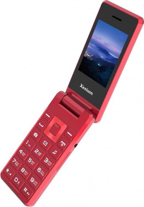 Кнопочный телефон Philips Xenium X600 (красный)- фото