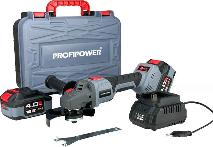 Угловая шлифмашина Profipower MKDGA-18V (с 2-мя АКБ, кейс)- фото