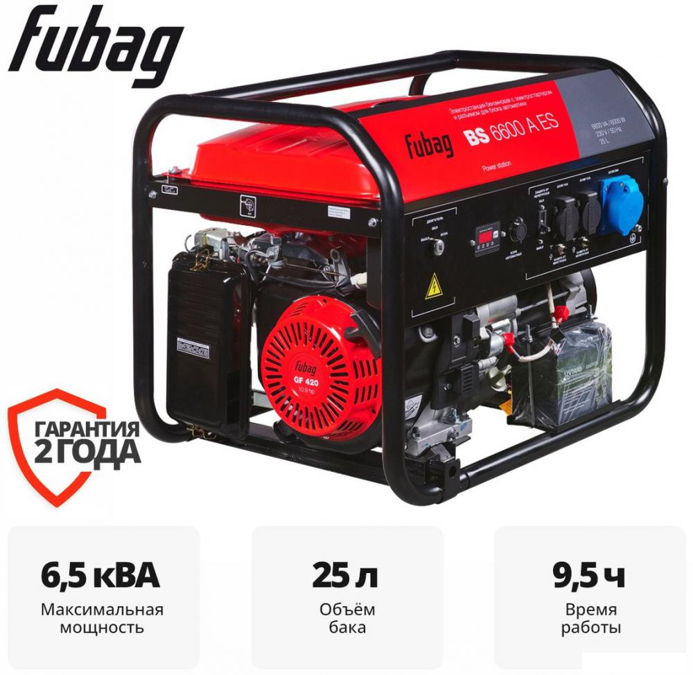 Бензиновый генератор Fubag BS 6600 A ES 646281- фото