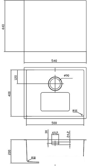 Кухонная мойка IDDIS Edifice EDI54S0i77- фото3