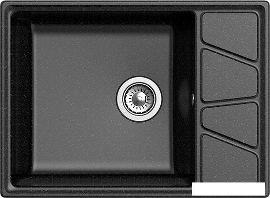 Кухонная мойка GranFest GF-V-680L (черный)- фото2
