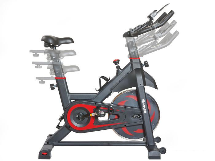 Велотренажер VictoryFit VF-S201 (черный/красный)- фото3
