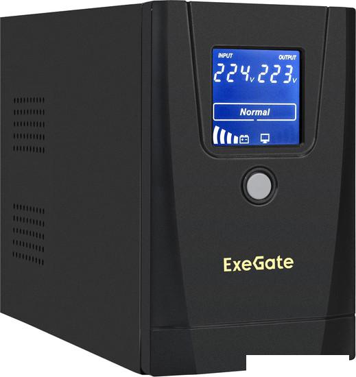 Источник бесперебойного питания ExeGate SpecialPro Smart LLB-1000.LCD.AVR.1SH.2C13.RJ.USB EX292788RUS- фото