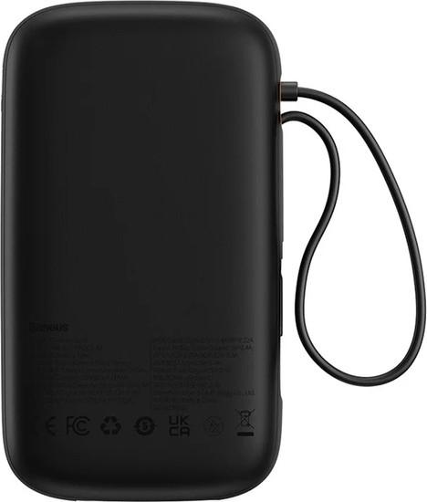 Внешний аккумулятор Baseus Qpow2 Dual-Cable Digital Display Fast Charge Power Bank 22.5W 10000mAh (черный)- фото2