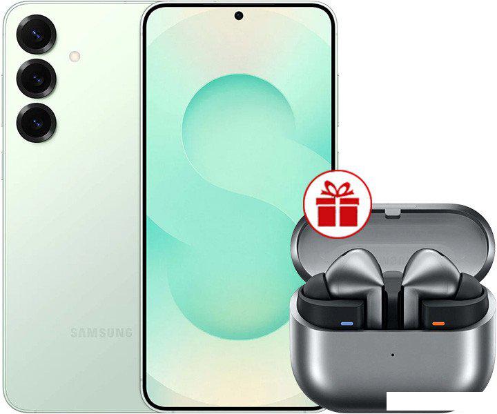 Смартфон Samsung Galaxy S25+ SM-S936B 12GB/256GB (мятный) и наушники Samsung Galaxy Buds 3 Pro по акции