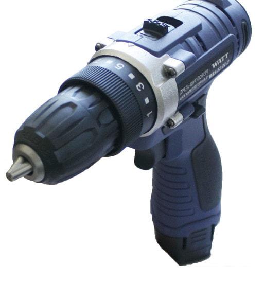 Дрель-шуруповерт WATT WAS-12 Li-2 101202712 (с 2мя АКБ)- фото4