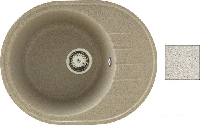 Кухонная мойка БелЭворс New Lux (темно-бежевый)- фото