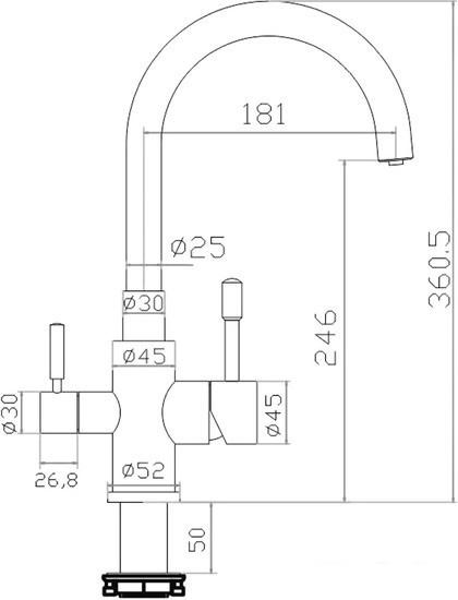 Смеситель ZorG SZR-1339- фото2