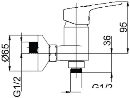 Смеситель Rubineta UNO-12 BK2 (черный)- фото2