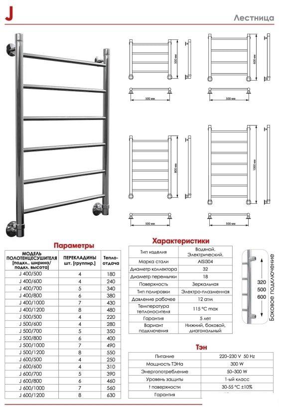 Полотенцесушитель Luxon FJ 100x50 (нижнее подключение)- фото2