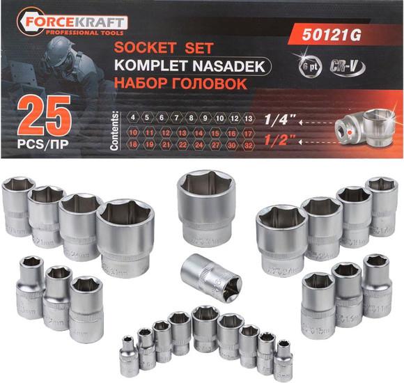 Набор головок слесарных ForceKraft FK-50121G- фото4