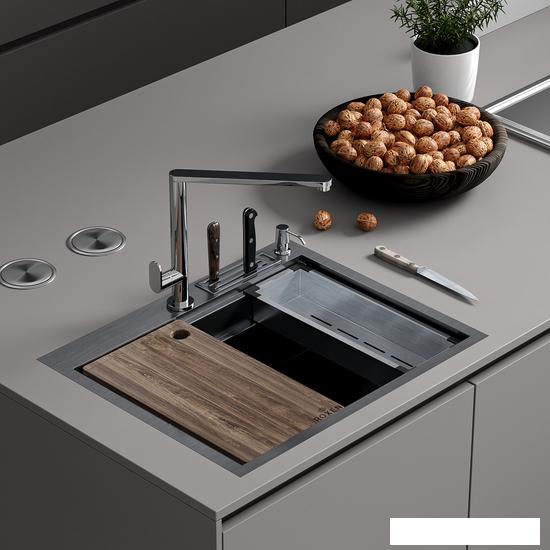 Кухонная мойка Roxen Stage 560250-60B- фото
