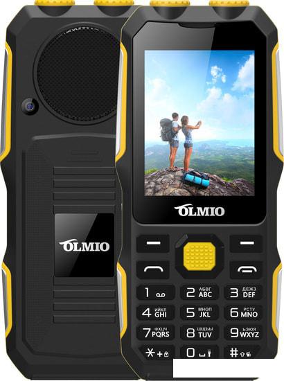 Кнопочный телефон Olmio X02 (черный/желтый)- фото