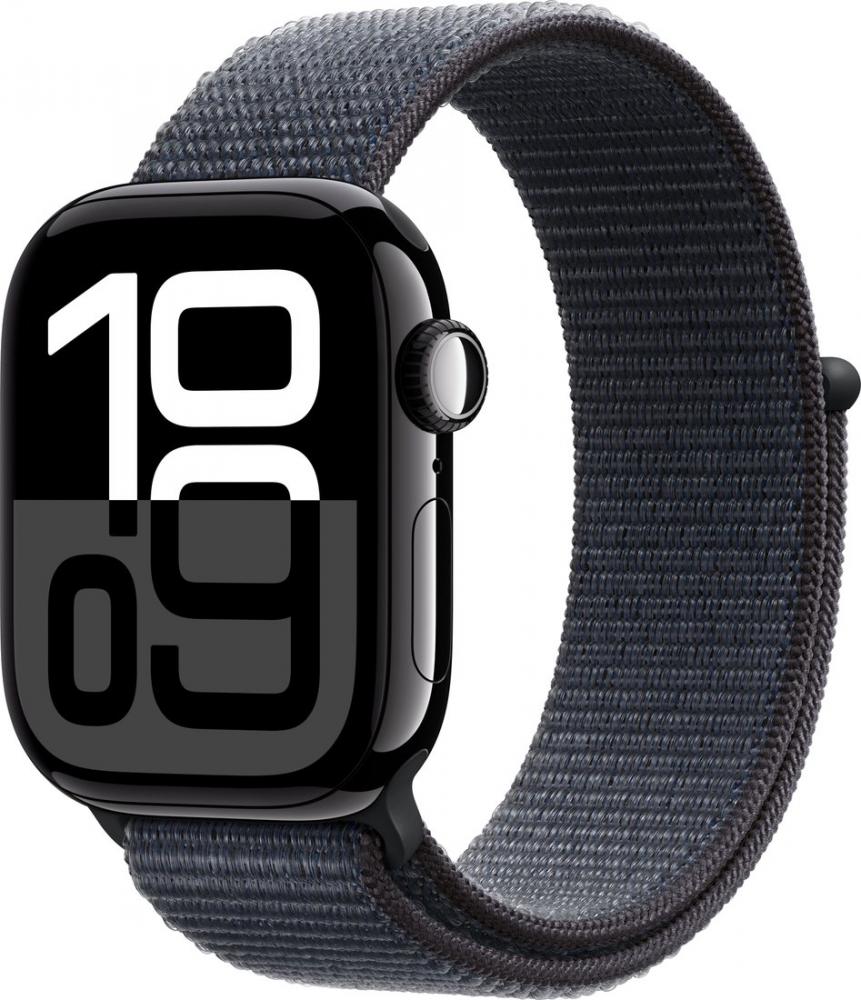 Умные часы Apple Watch Series 10 42 мм (алюминиевый корпус, черный/темно-серый, нейлоновый ремешок)- фото