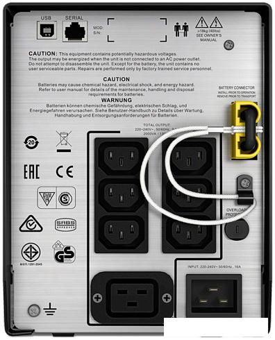 Источник бесперебойного питания APC Smart-UPS C 2000VA LCD 230V (SMC2000I)- фото2