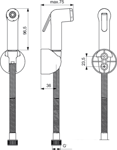 Душевая лейка Ideal Standard Idealspray Eco B0595AA (хром)- фото2
