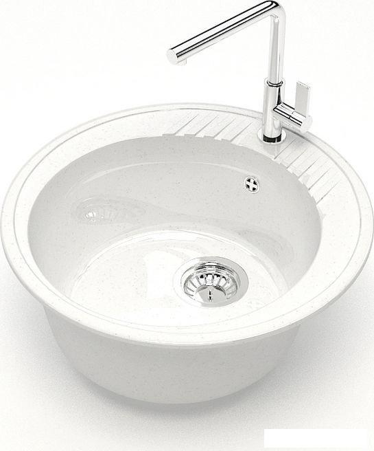 Кухонная мойка MARRBAXX Карельский камень модель 6/G31 (белый)- фото2