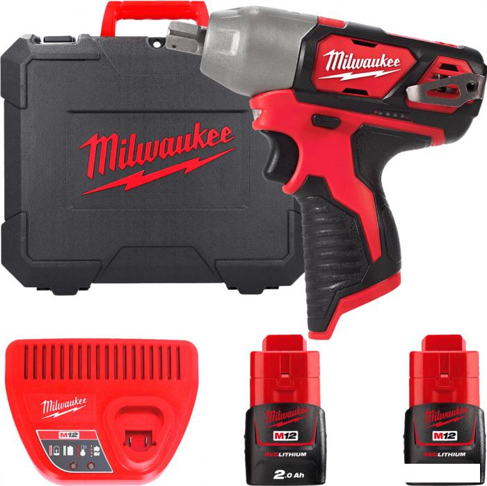 Гайковерт Milwaukee M12 M12BIW12-202C 4933447133 (с 2-мя АКБ, кейс)- фото