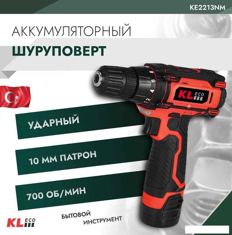 Дрель-шуруповерт KLECO KE2213NM (с 1-им АКБ, сумка)- фото2