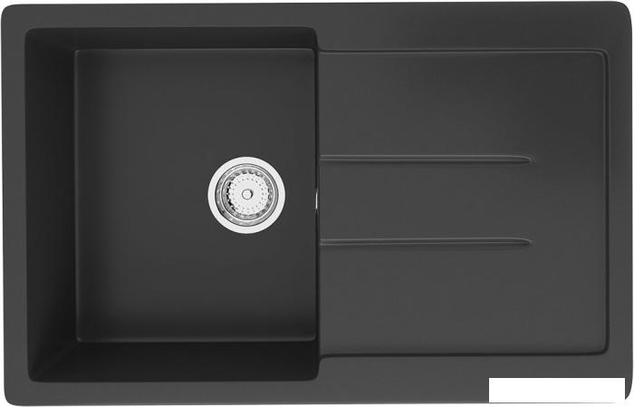 Кухонная мойка Ulgran U-507 (ультра-черный)- фото