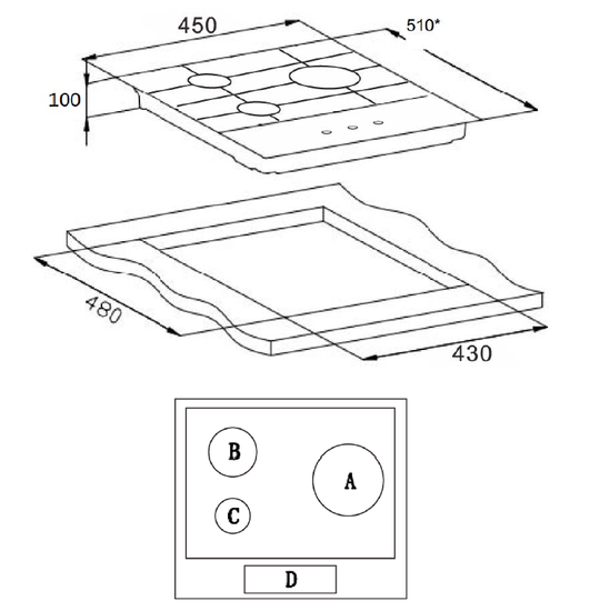 Варочная панель Weissgauff HGG 431 XR- фото4