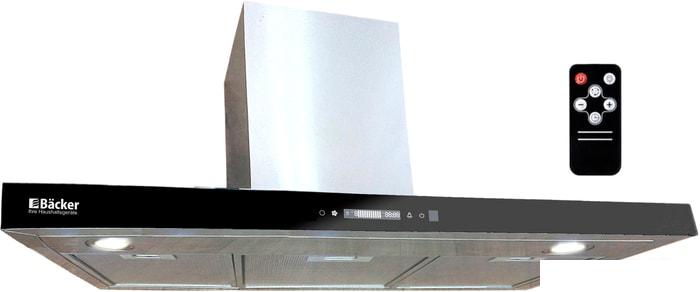 Кухонная вытяжка Backer CH90E-TGL200 SSBK Glass- фото