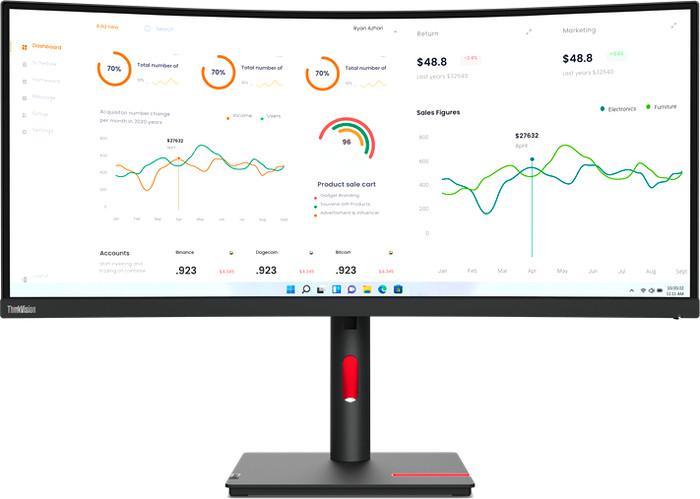 Монитор Lenovo ThinkVision T34w-30 63D4GAT1EU- фото