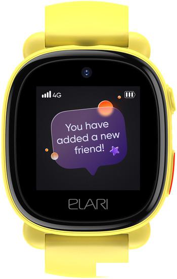 Детские умные часы Elari KidPhone 4G Lite (желтый)- фото