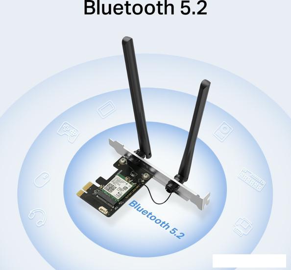 Wi-Fi/Bluetooth адаптер Mercusys MA80XE- фото4