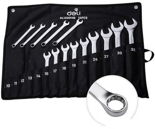 Набор ключей Deli DL130014B (14 предметов)- фото