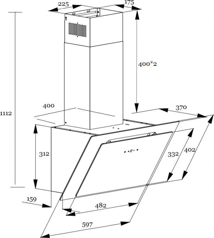 Кухонная вытяжка Schtoff Spirit RR 60 (белый)- фото2