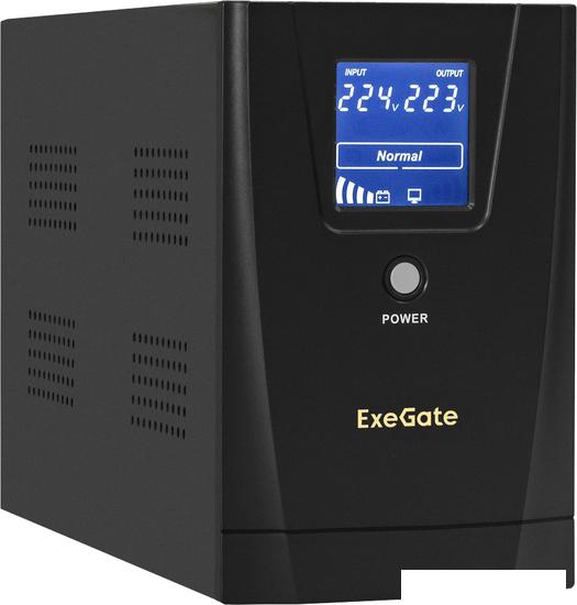 Источник бесперебойного питания ExeGate SpecialPro Smart LLB-2000.LCD.AVR.1SH.2C13.RJ.USB EX292630RUS- фото